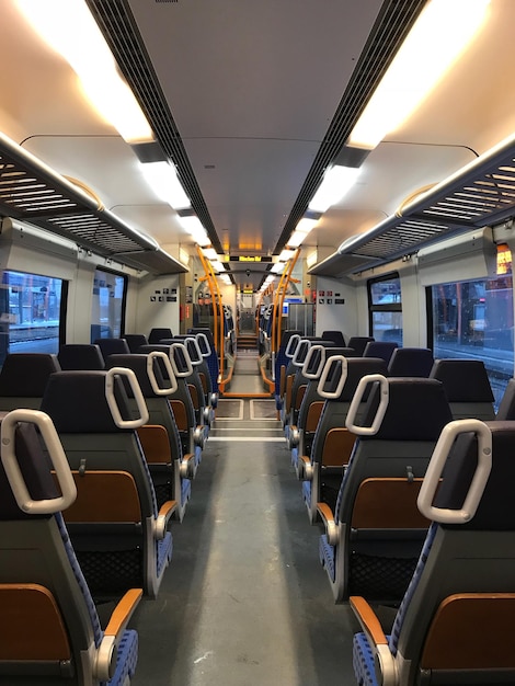 Photo empty seats in train