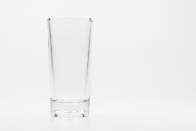 Empty short glass for alcohol drink isolated on a white background