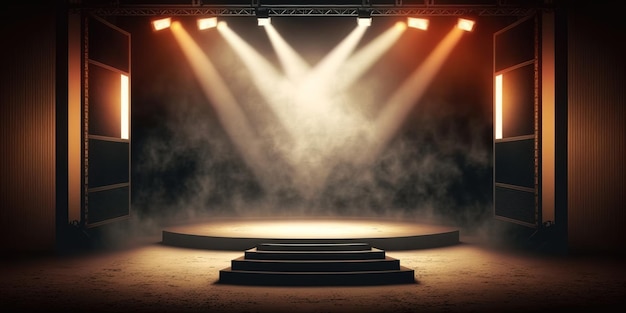 Empty stage background for graphic design