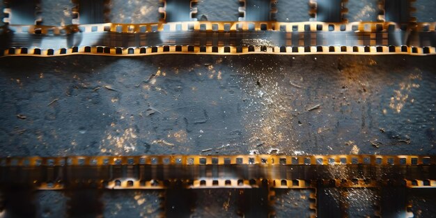 Photo empty super 8mm film frame with dust scratches and cool border concept vintage aesthetics film restoration analog photography dust and scratches super 8mm film