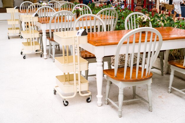 empty table and chair 