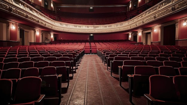 Empty Theatre Stage Illustration AI GenerativexA