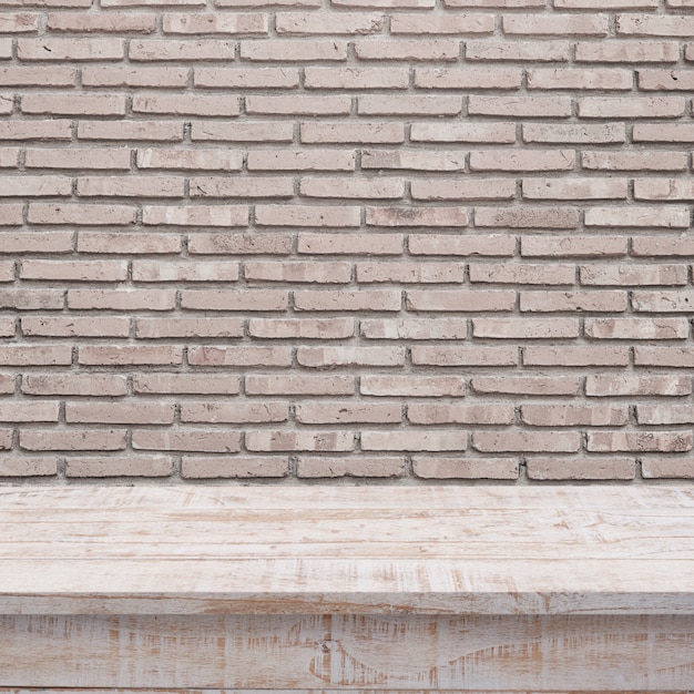 Empty top  shelves or table  on  wall background.