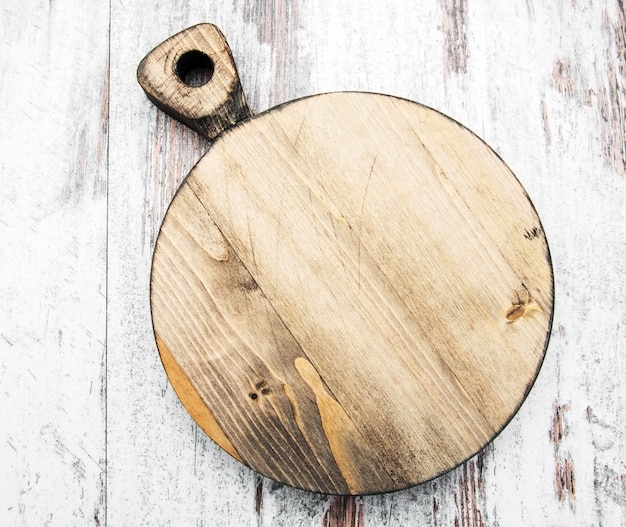 Empty vintage cutting board