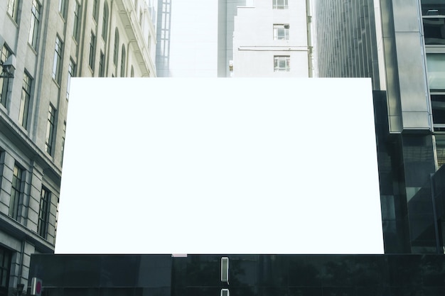 Empty white banner