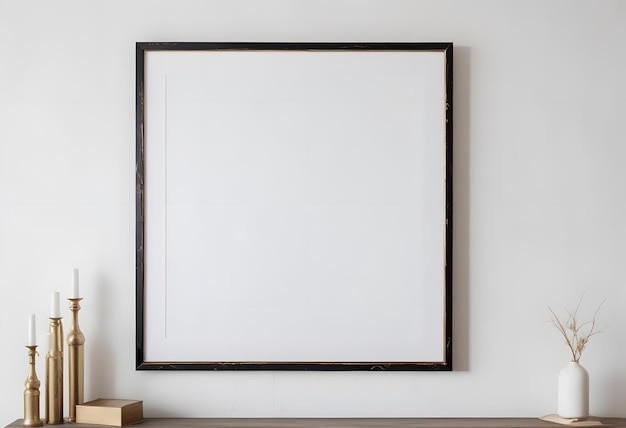 Photo empty white picture frame white picture frame blank picture frame white frame minimalist frame white