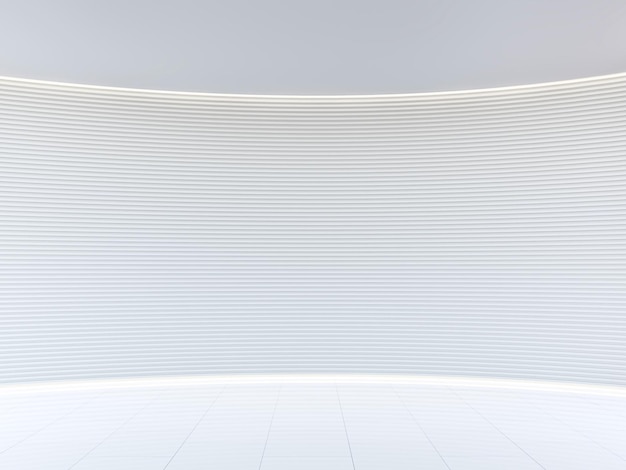 Empty white room modern space interior 3d render