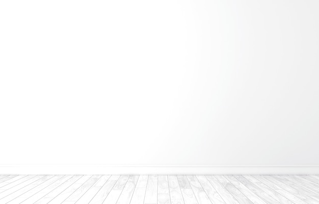 Empty white wall background. 3d Illustration