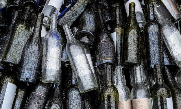 Empty wine bottles