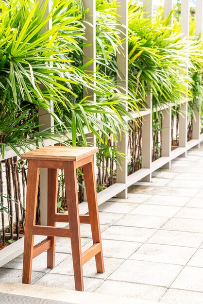 empty wood chair