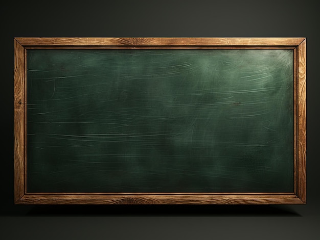 Empty wooden chalkboard on the wall Education concept with copy space