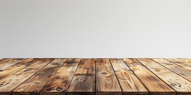 Photo empty wooden table perspective with for product placement or montage with focus to tab