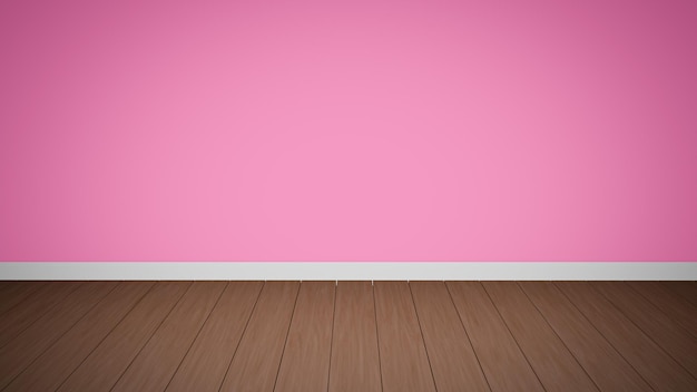 Empty wooden table with pink background