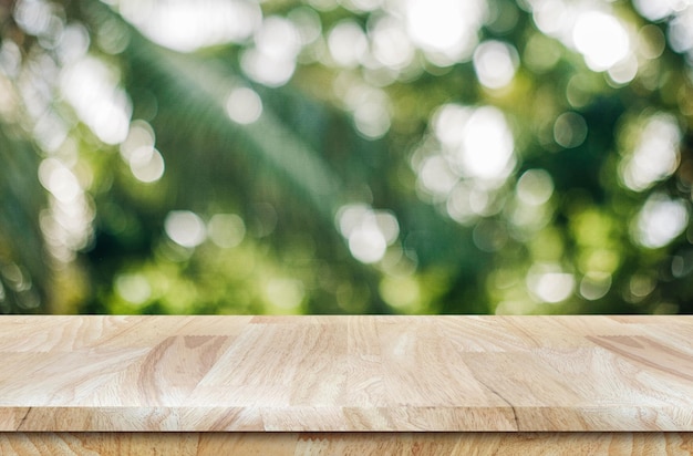 Empty Wooden table with product display background