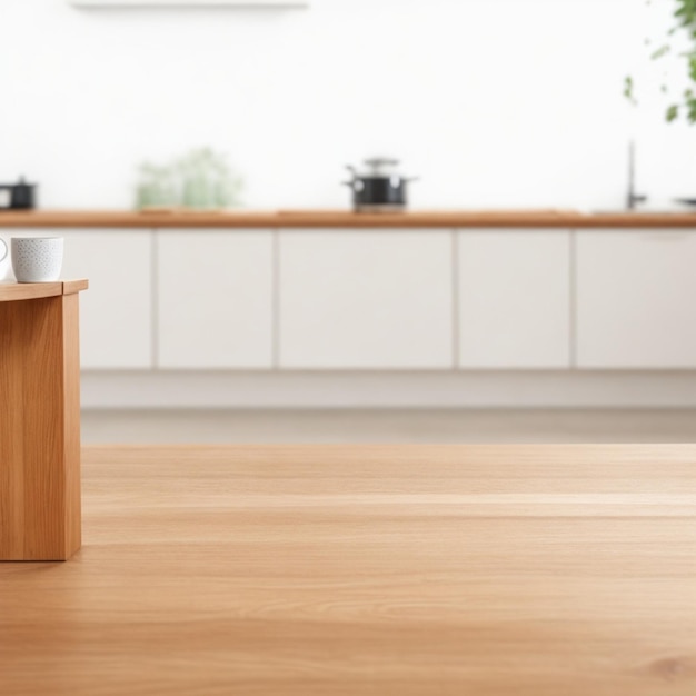 empty wooden table