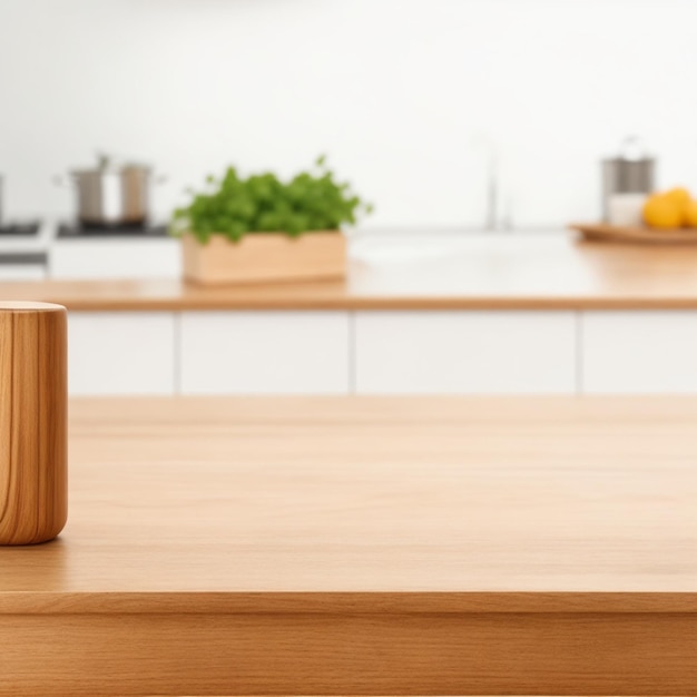 empty wooden table