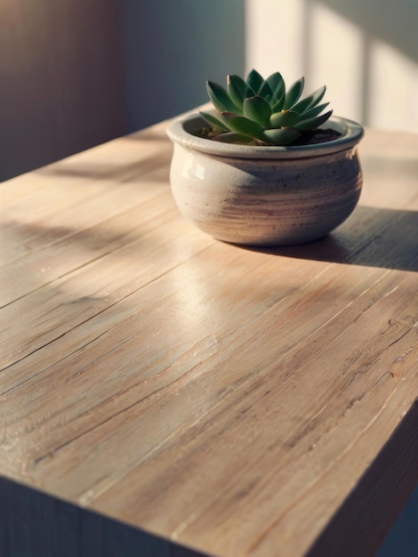 Empty wooden table