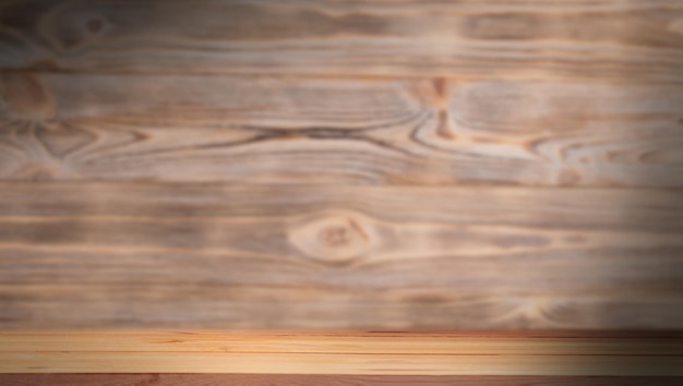 Empty wooden table