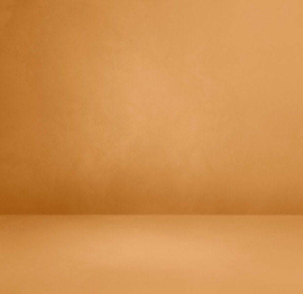 Empty yellow ocher concrete interior background