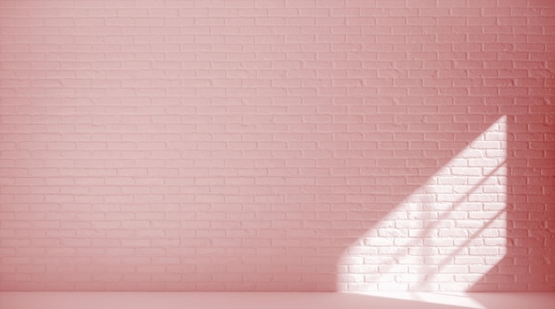 emty room with pink brick wall - 3D Illustration