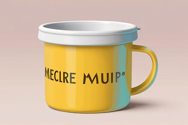 Photo enamel mug mockup