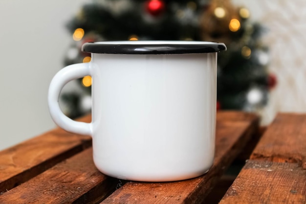 Enamel White Coffee And Tea Mug