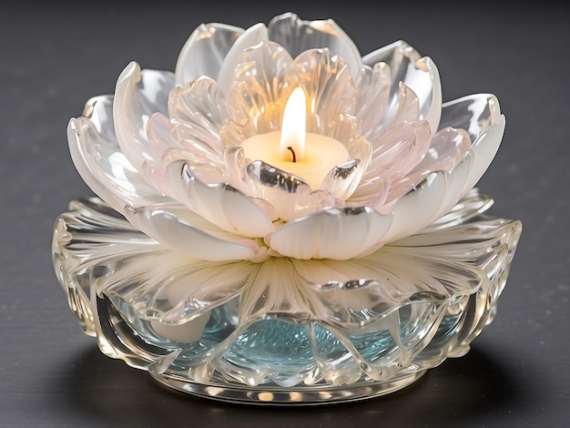 Enchanted Bloom Crystal Petal Candle Unveiling Hidden Whispers of Fragrant Elegance