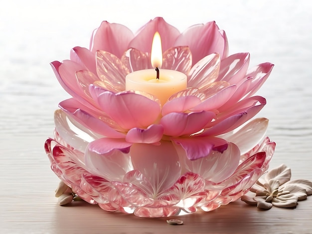 Enchanted Bloom Crystal Petal Candle Unveiling Hidden Whispers of Fragrant Elegance