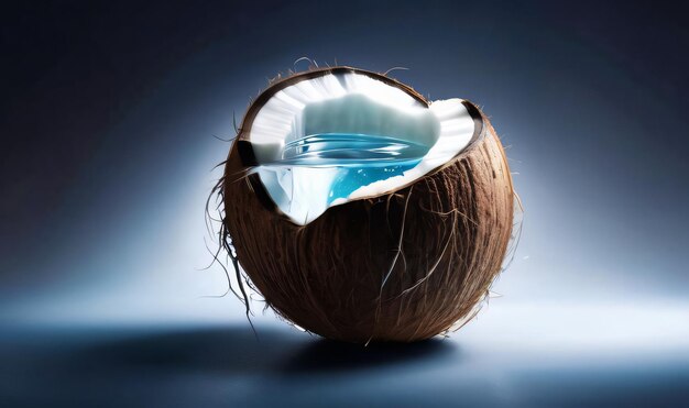 Photo enchanted coconut water ultra detailed hyperrealism epic baroque opulent