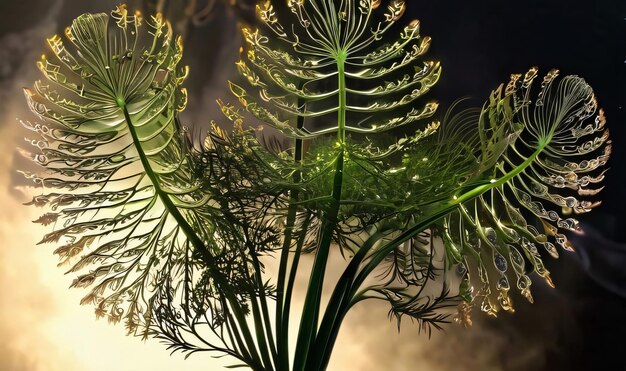 Photo enchanted dill ultra detailed hyperrealism epic baroque opulent majestic filigree