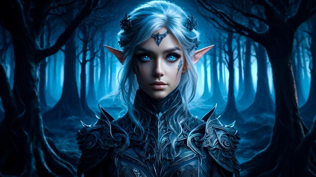 Enchanted Forest Female Elf Warrior Elegance