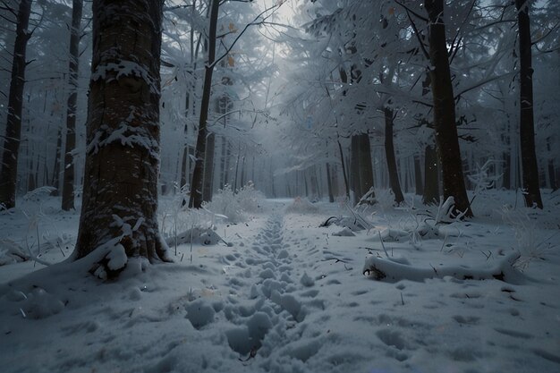 Enchanted Forest Frost SnowCovered Christmas