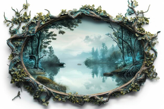 Enchanted Forest Reflections In A Magical Mirror