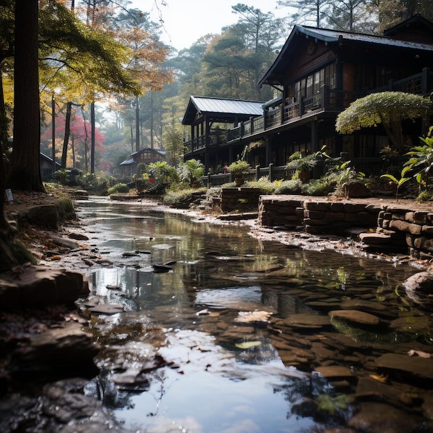 Enchanted Forest Retreat Autumn Landscape Photo