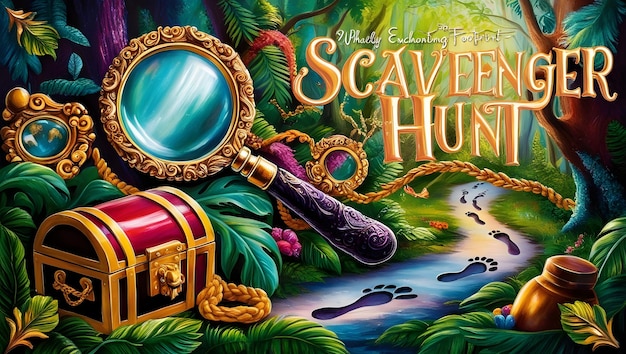 Photo enchanted forest scavenger hunt adventure