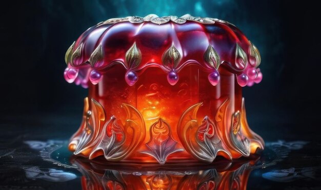 Photo enchanted fruit jelly ultra detailed hyperrealism epic