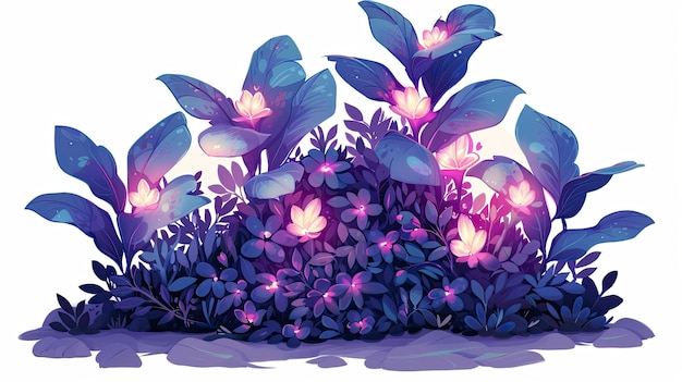 Enchanted Garden of Glowing Blossoms