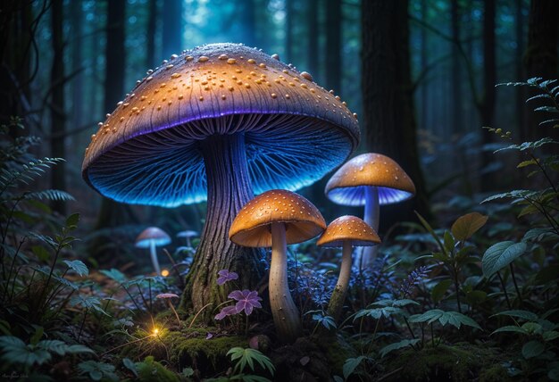 Enchanted GlowThe Bioluminescent Mushroom