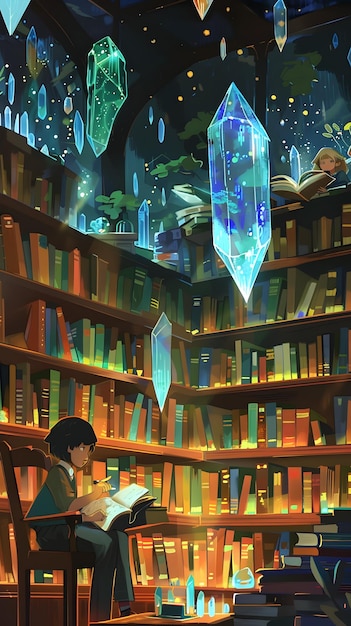 Enchanted Library of Celestial Wonders and Mystical Discoveries