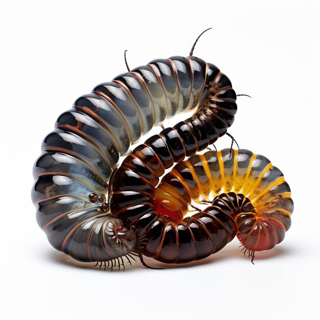 Enchanted Millipedes 3d Realistic Translucent Creatures