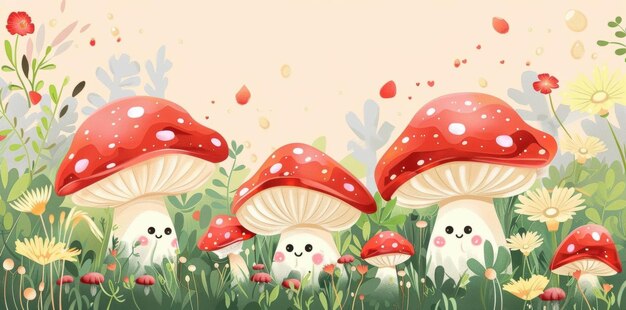 Enchanted Mushroom Forest Whimsical mushroom fantasy concept