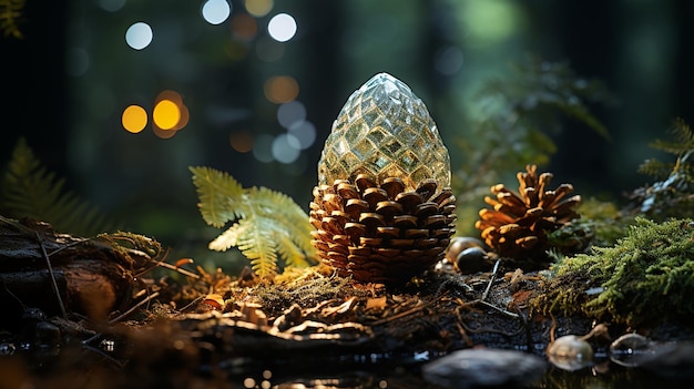 Enchanted Pinecone Glistening Wilderness Jewel