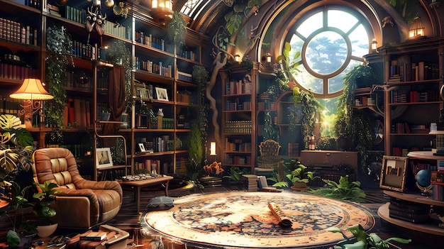 Enchanted Reading Nook Cozy Library Retreat for World Book Day