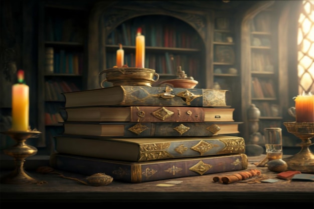 Enchanted Tomes Magical Manuscripts Ancient Scrolls