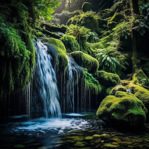 The Enchanting Beauty of a Cave Waterfall