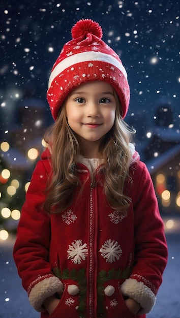 enchanting beauty of little girl wearing generative ai