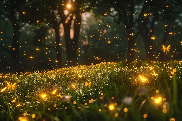 Enchanting firefly displays on warm summer nights