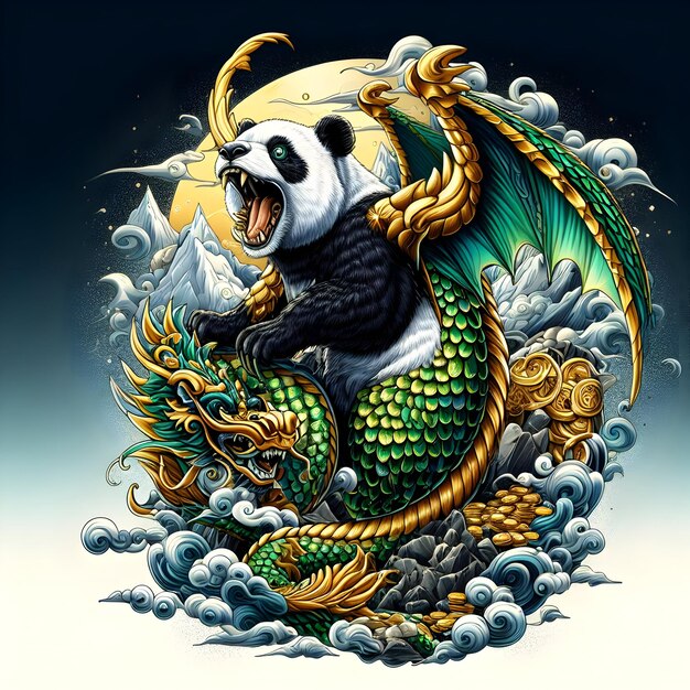 Enchanting Fusion Behold the Majestic Panda Dragon a Masterpiece of Nature's Alchemy