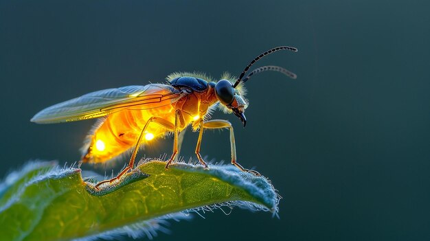 Enchanting Glow Portrait of a Radiant Female Firefly