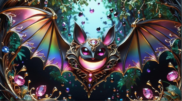 Enchanting JewelEncrusted Mechanical Bat